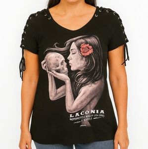 Liquid Blue x Vance Biker Wear‎ Womens Laconia Bike Rally Tee NWT Large